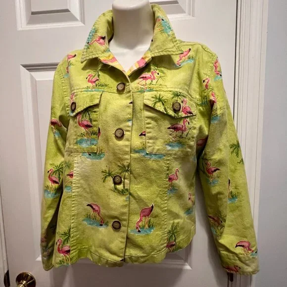 Tasha Polizzi | Jackets & Coats | Tasha Polizzi Green And Pink Jacket Size  Medium | Poshmark